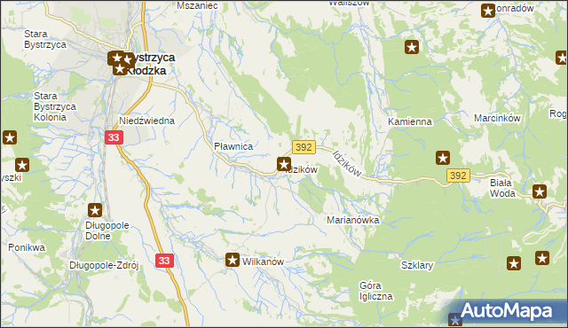 mapa Idzików, Idzików na mapie Targeo