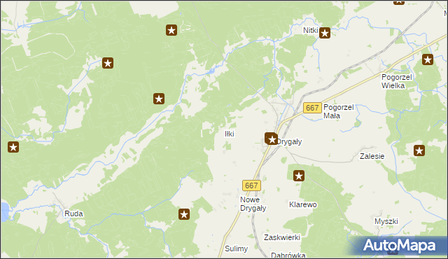 mapa Iłki, Iłki na mapie Targeo