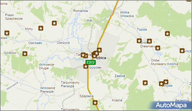 mapa Izbica powiat krasnostawski, Izbica powiat krasnostawski na mapie Targeo