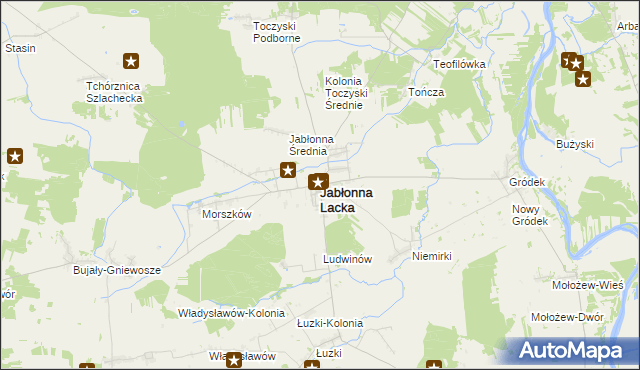 mapa Jabłonna Lacka, Jabłonna Lacka na mapie Targeo