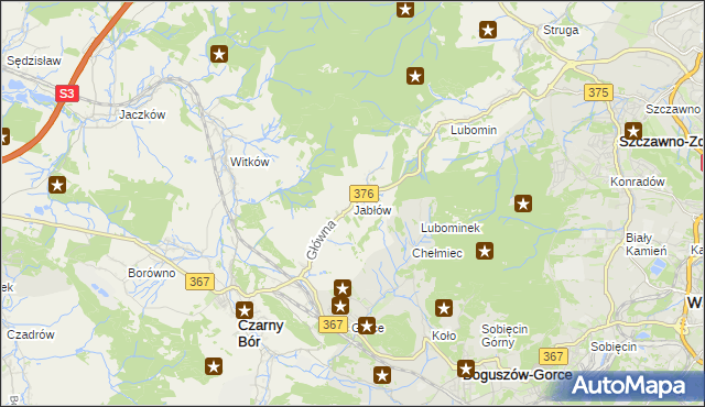 mapa Jabłów, Jabłów na mapie Targeo