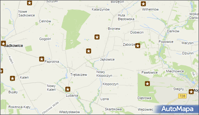 mapa Jajkowice, Jajkowice na mapie Targeo