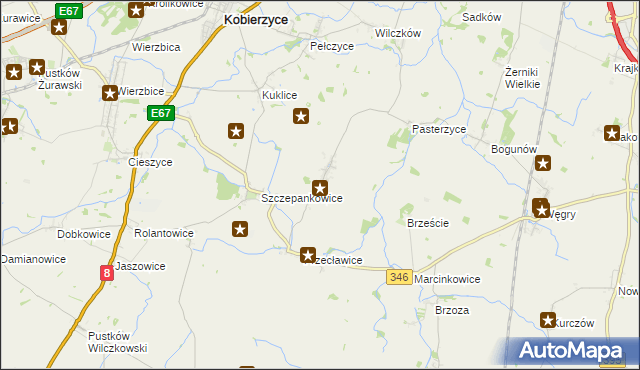 mapa Jaksonów, Jaksonów na mapie Targeo