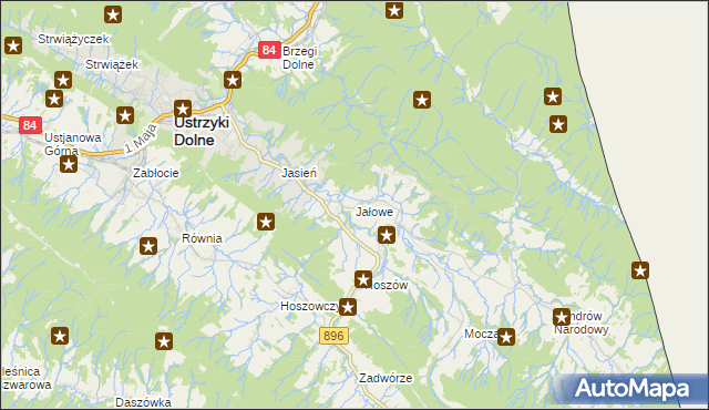mapa Jałowe, Jałowe na mapie Targeo
