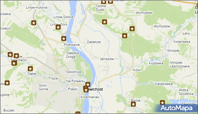 mapa Janiszów gmina Annopol, Janiszów gmina Annopol na mapie Targeo