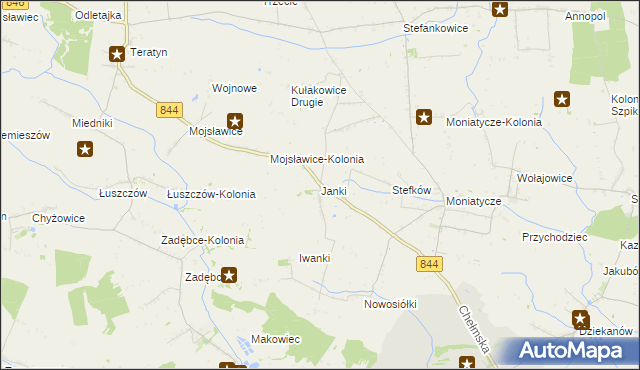 mapa Janki gmina Hrubieszów, Janki gmina Hrubieszów na mapie Targeo