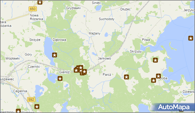 mapa Jankowo gmina Kętrzyn, Jankowo gmina Kętrzyn na mapie Targeo