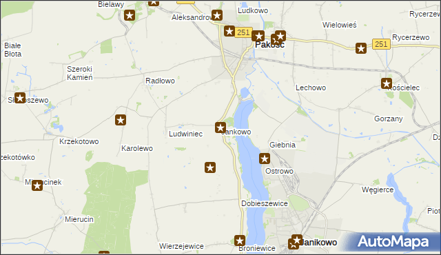 mapa Jankowo gmina Pakość, Jankowo gmina Pakość na mapie Targeo