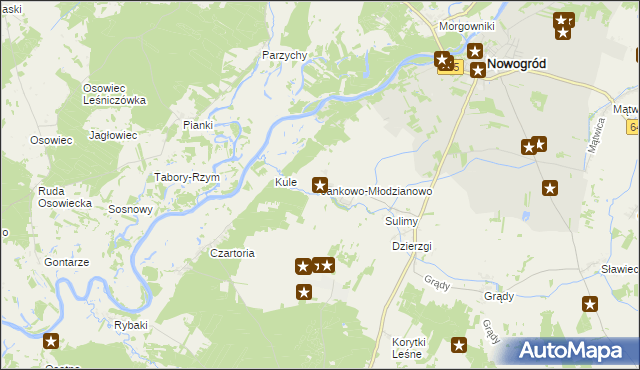 mapa Jankowo-Młodzianowo, Jankowo-Młodzianowo na mapie Targeo