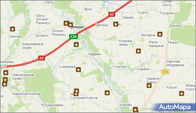 mapa Janów gmina Dmosin, Janów gmina Dmosin na mapie Targeo