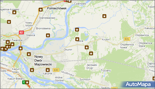 mapa Janówek Pierwszy, Janówek Pierwszy na mapie Targeo