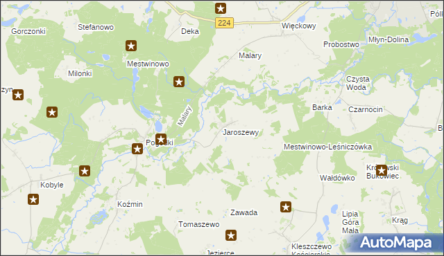 mapa Jaroszewy, Jaroszewy na mapie Targeo