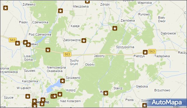 mapa Jasiony, Jasiony na mapie Targeo