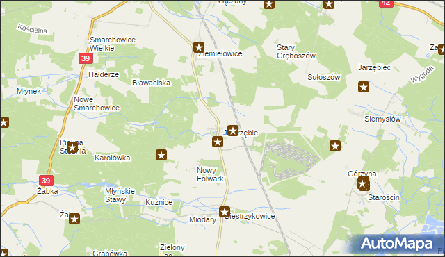 mapa Jastrzębie gmina Namysłów, Jastrzębie gmina Namysłów na mapie Targeo