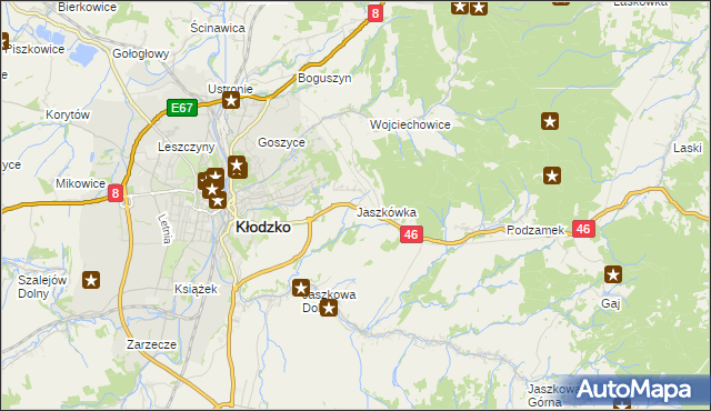 mapa Jaszkówka, Jaszkówka na mapie Targeo
