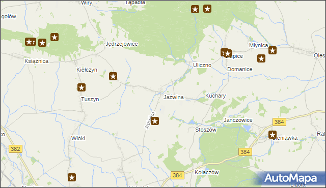 mapa Jaźwina, Jaźwina na mapie Targeo