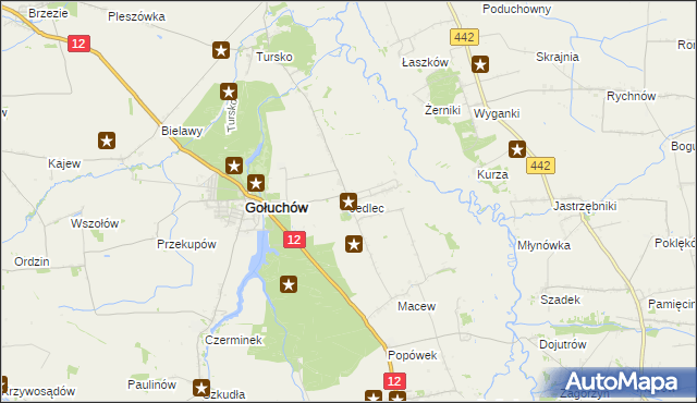 mapa Jedlec, Jedlec na mapie Targeo