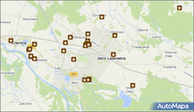 mapa Jelcz-Laskowice, Jelcz-Laskowice na mapie Targeo