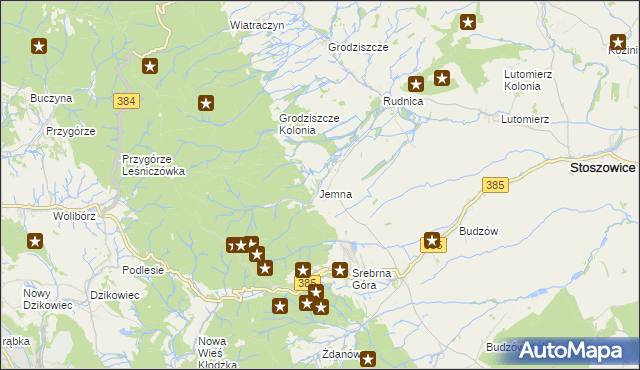 mapa Jemna, Jemna na mapie Targeo