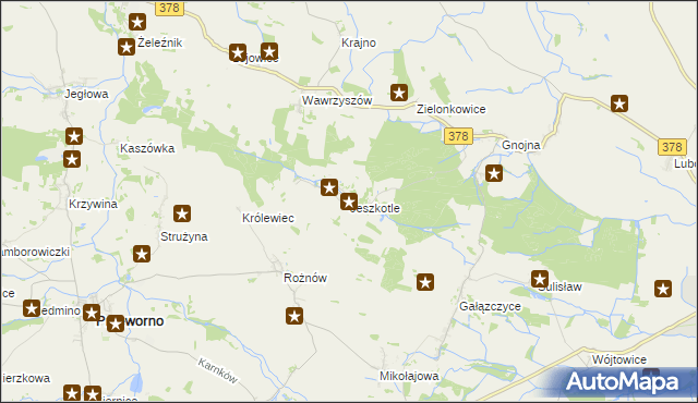 mapa Jeszkotle, Jeszkotle na mapie Targeo