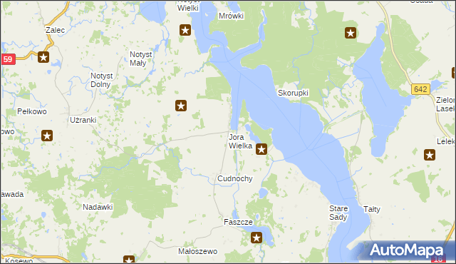 mapa Jora Wielka, Jora Wielka na mapie Targeo