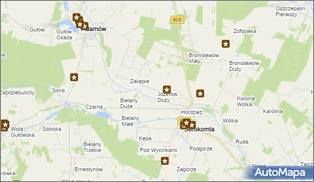 mapa Józefów Duży, Józefów Duży na mapie Targeo