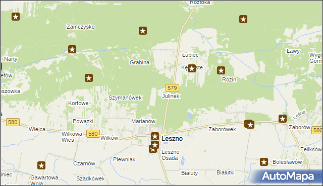 mapa Julinek, Julinek na mapie Targeo
