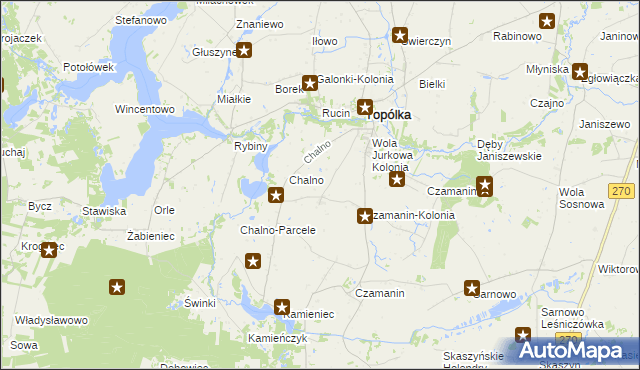mapa Jurkowo gmina Topólka, Jurkowo gmina Topólka na mapie Targeo