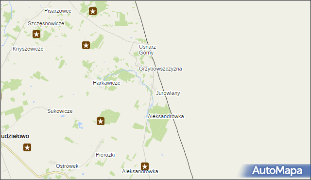 mapa Jurowlany, Jurowlany na mapie Targeo