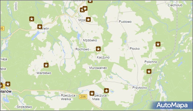 mapa Kaczyno, Kaczyno na mapie Targeo