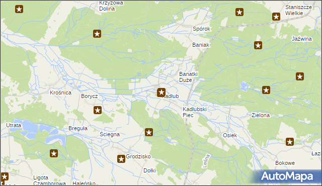 mapa Kadłub gmina Strzelce Opolskie, Kadłub gmina Strzelce Opolskie na mapie Targeo