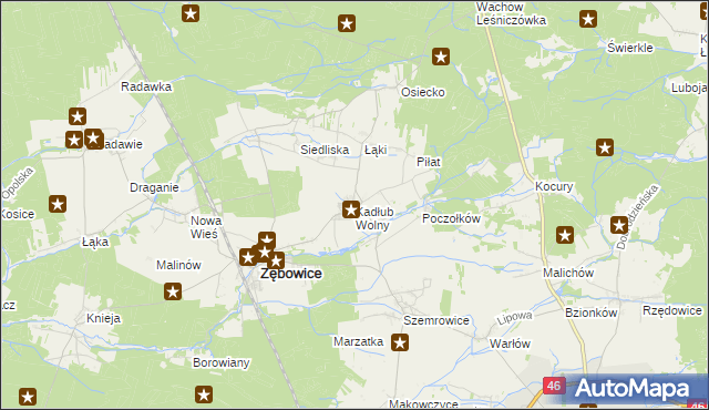 mapa Kadłub Wolny, Kadłub Wolny na mapie Targeo