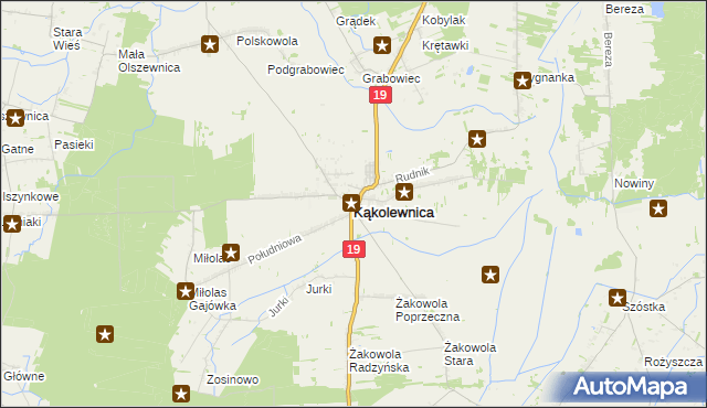 mapa Kąkolewnica, Kąkolewnica na mapie Targeo