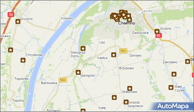 mapa Kałdus, Kałdus na mapie Targeo