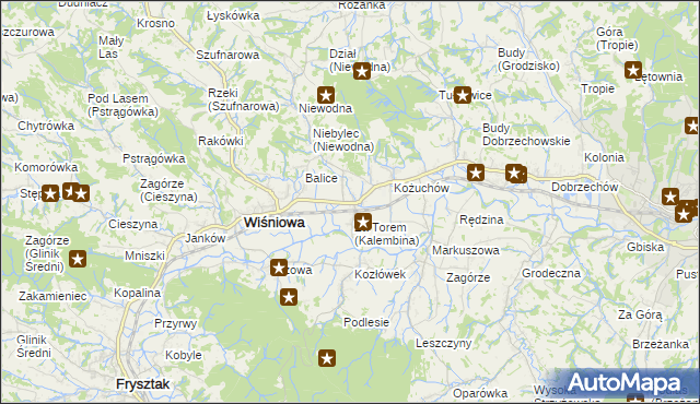 mapa Kalembina, Kalembina na mapie Targeo