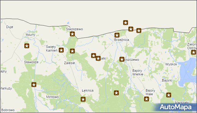 mapa Kałki gmina Srokowo, Kałki gmina Srokowo na mapie Targeo