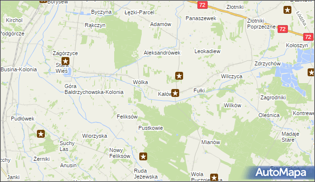 mapa Kałów, Kałów na mapie Targeo