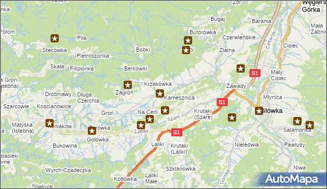 mapa Kamesznica, Kamesznica na mapie Targeo