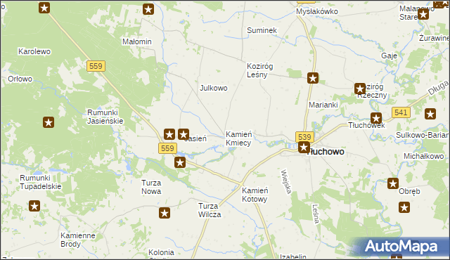 mapa Kamień Kmiecy, Kamień Kmiecy na mapie Targeo