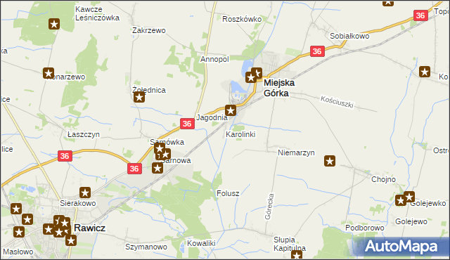 mapa Karolinki, Karolinki na mapie Targeo