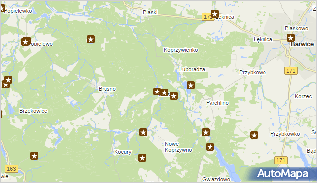 mapa Karsin gmina Połczyn-Zdrój, Karsin gmina Połczyn-Zdrój na mapie Targeo