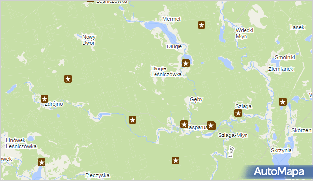 mapa Kasparus Leśniczówka, Kasparus Leśniczówka na mapie Targeo