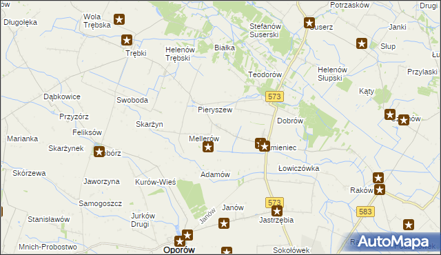 mapa Kaźmierków, Kaźmierków na mapie Targeo