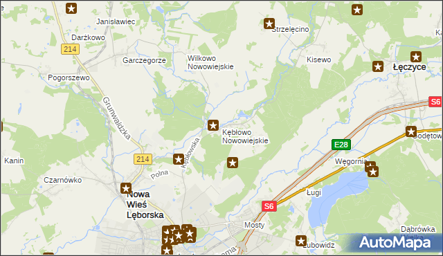 mapa Kębłowo Nowowiejskie, Kębłowo Nowowiejskie na mapie Targeo