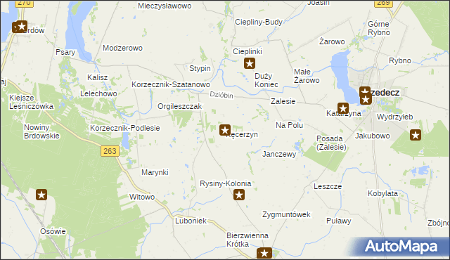 mapa Kęcerzyn, Kęcerzyn na mapie Targeo