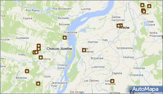 mapa Kępa Chotecka, Kępa Chotecka na mapie Targeo