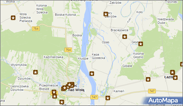 mapa Kępa Gostecka, Kępa Gostecka na mapie Targeo