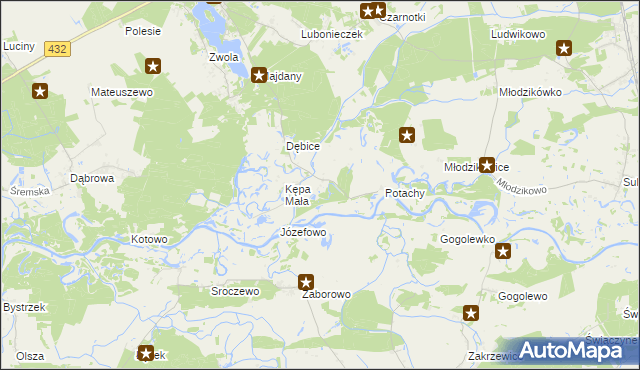 mapa Kępa Wielka, Kępa Wielka na mapie Targeo