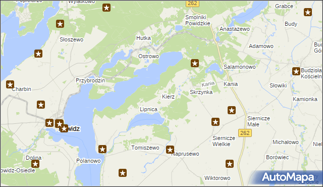 mapa Kierz gmina Ostrowite, Kierz gmina Ostrowite na mapie Targeo