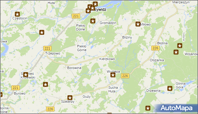 mapa Kierzkowo gmina Przywidz, Kierzkowo gmina Przywidz na mapie Targeo